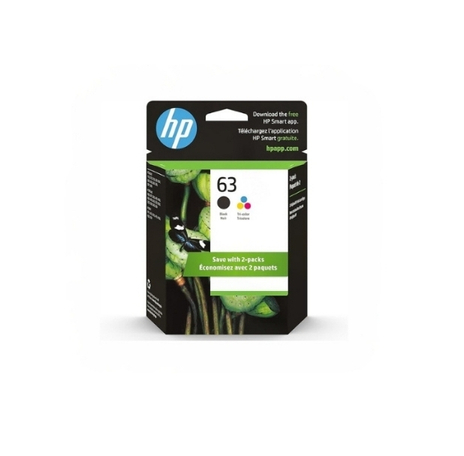 Original HP 63 Black/Tri-color Ink (2-pack)